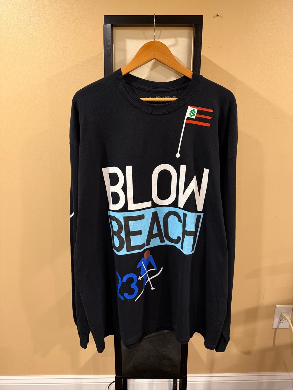 Pusha T x Nina Chanel Blow Beach Rolling Loud LS Black T-Shirt